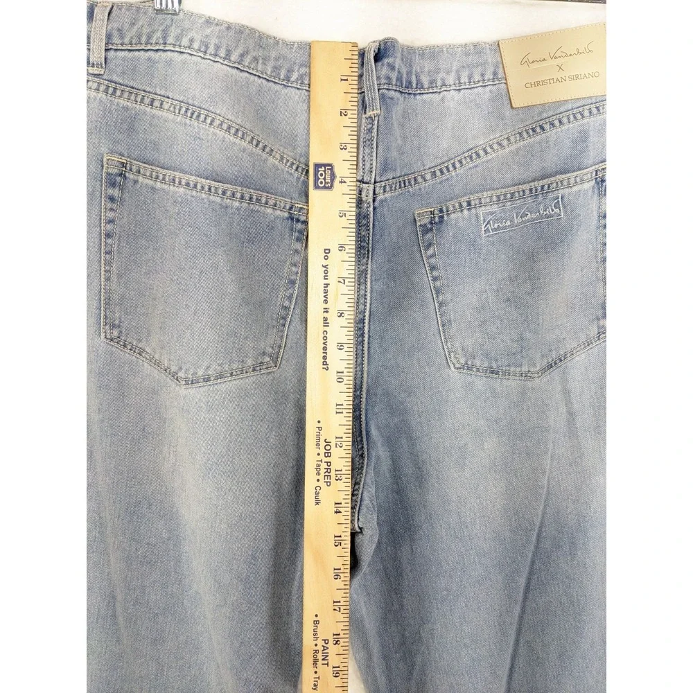 Gloria Vanderbilt Christian Siriano Wide Leg Short Denim‎ Mom Jeans 31/12